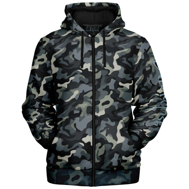 Chokefish™ Microfleece Zip-Up Hoodie Camouflage-007B